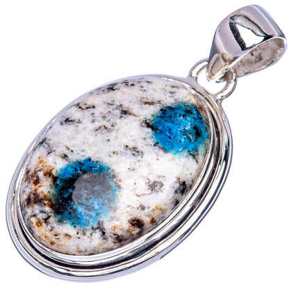 K2 Azurite Pendant 1 1/2" (925 Sterling Silver) P41439