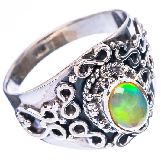 Rare Ethiopian Opal Ring Size 6.75 (925 Sterling Silver) R4331
