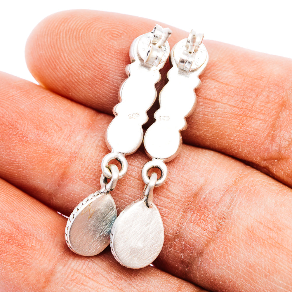 Exclusive Southwestern Style Cotton Candy Turquoise Earring  3/8" (.925 Sterling Silver)