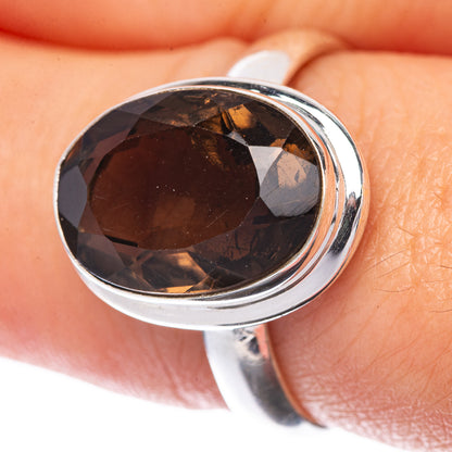 Smoky Quartz Ring Size 7.5 (925 Sterling Silver) R145094