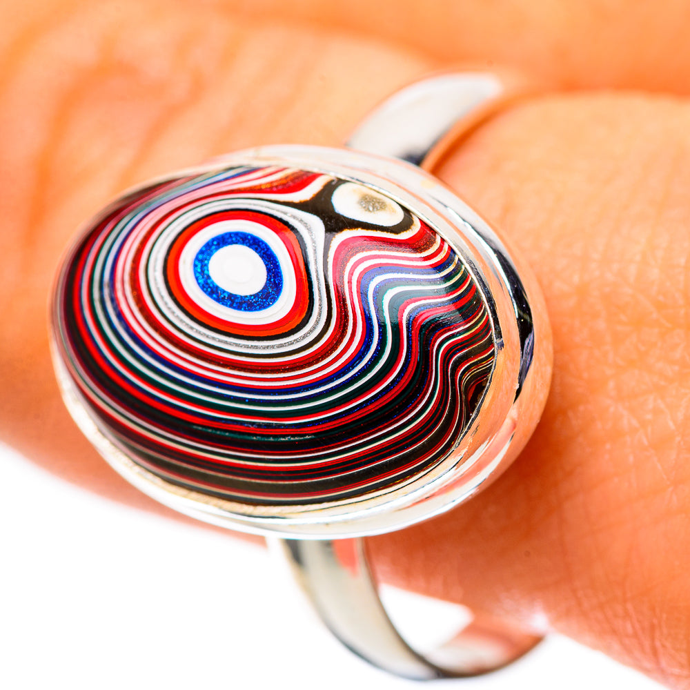 Fordite 925 Sterling Silver Ring Size 10.75 (925 Sterling Silver) RING139545