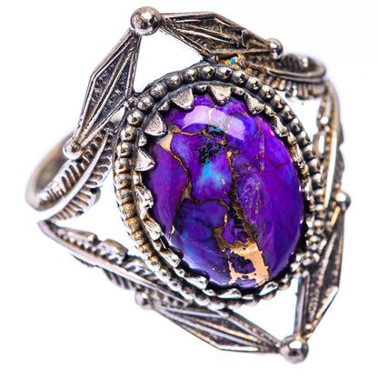Purple Copper Composite Turquoise Ring Size 10 (925 Sterling Silver) R140765