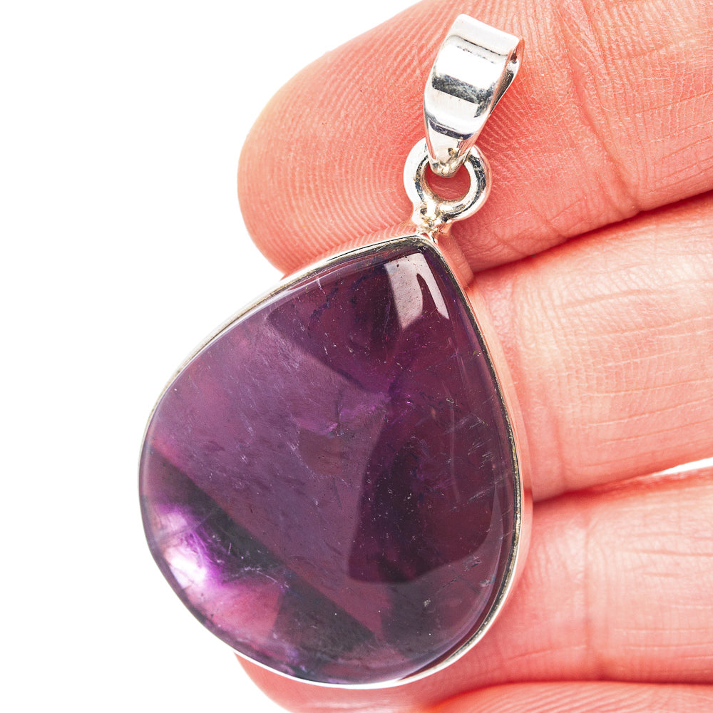 Star Amethyst Pendant 1 5/8" (.925 Sterling Silver)