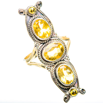 Large Faceted Citrine Ring Size 9 (925 Sterling Silver) RING139828