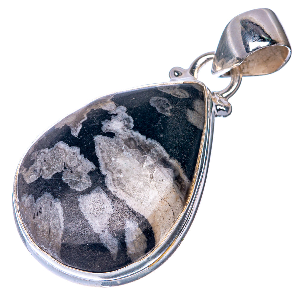 Pinolith Jasper Pendant 1 3/8" (925 Sterling Silver) P40785