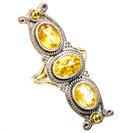 Large Faceted Citrine 925 Sterling Silver Ring Size 6.5 (925 Sterling Silver) RING139699