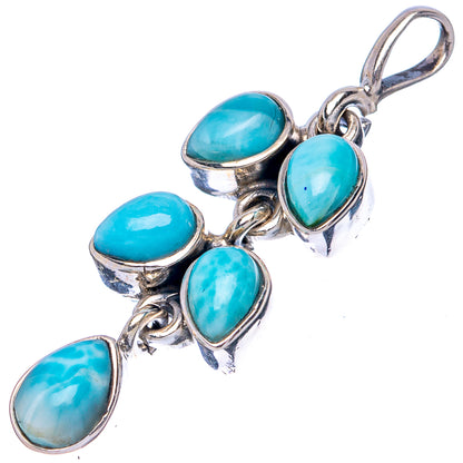Larimar Dainty Pendants 1 3/8" (925 Sterling Silver) P42243