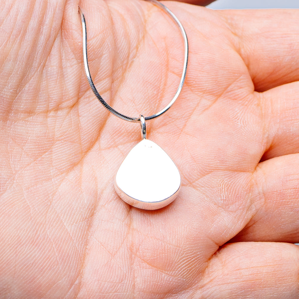 Australian Fire Opal Necklace 16" (.925 Sterling Silver)