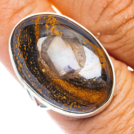 Premium Boulder Opal Ring Size 7.5 (.925 Sterling Silver)