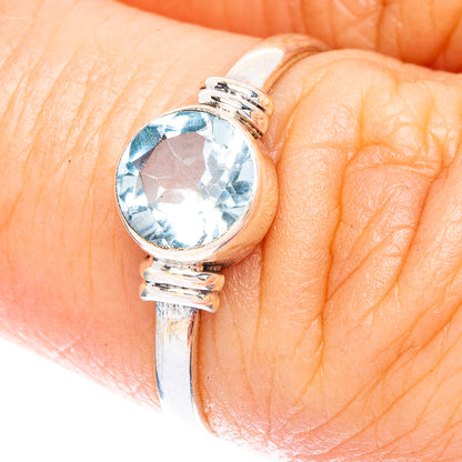 Blue Topaz Dainty Ring Size 6.25 (925 Sterling Silver) R146990