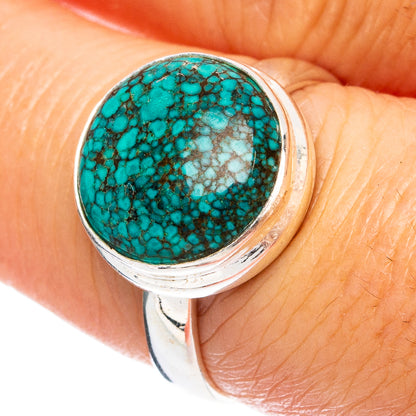 Rare Arizona Spiderweb Turquoise Ring Size 7.25 (925 Sterling Silver) R4760