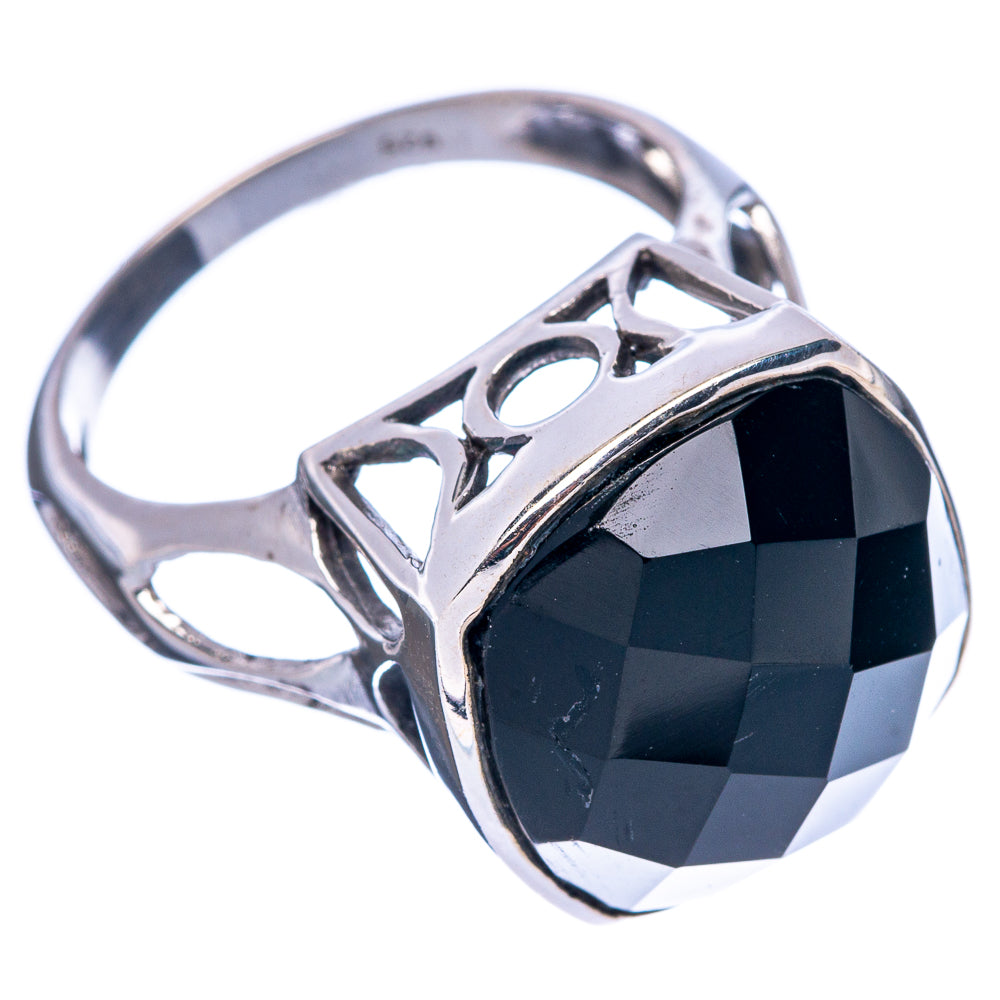 Black Onyx Ring Size 7.75 (925 Sterling Silver) R146067