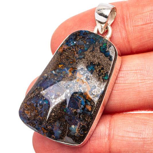 Boulder Opal Pendant 1 5/8" (.925 Sterling Silver)