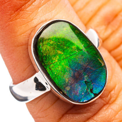 Premium Canadian Ammolite Ring Size 6 (.925 Sterling Silver)