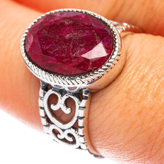 Red Sillimnate 925 Sterling Silver Ring Size 7.75 (925 Sterling Silver) R5413