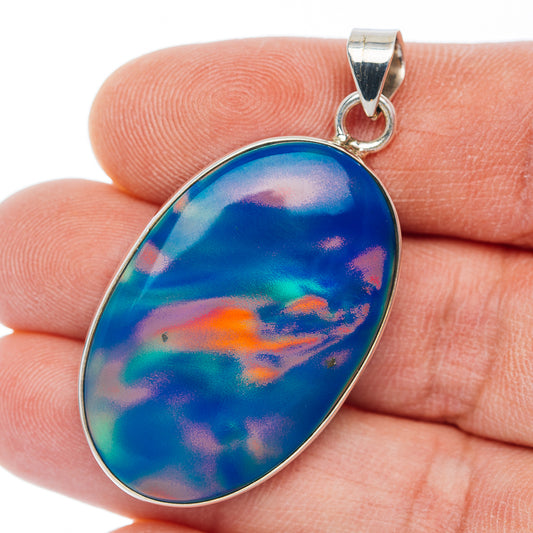 Aurora Opal Pendant 1 7/8" (.925 Sterling Silver)