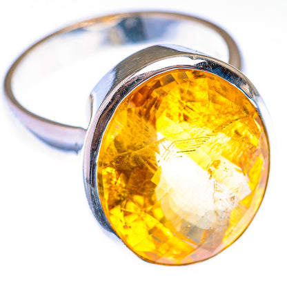 Faceted Citrine Ring Size 9.25 (925 Sterling Silver) RING139948