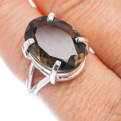 Premium Smoky Quartz Ring Size 10 (.925 Sterling Silver)