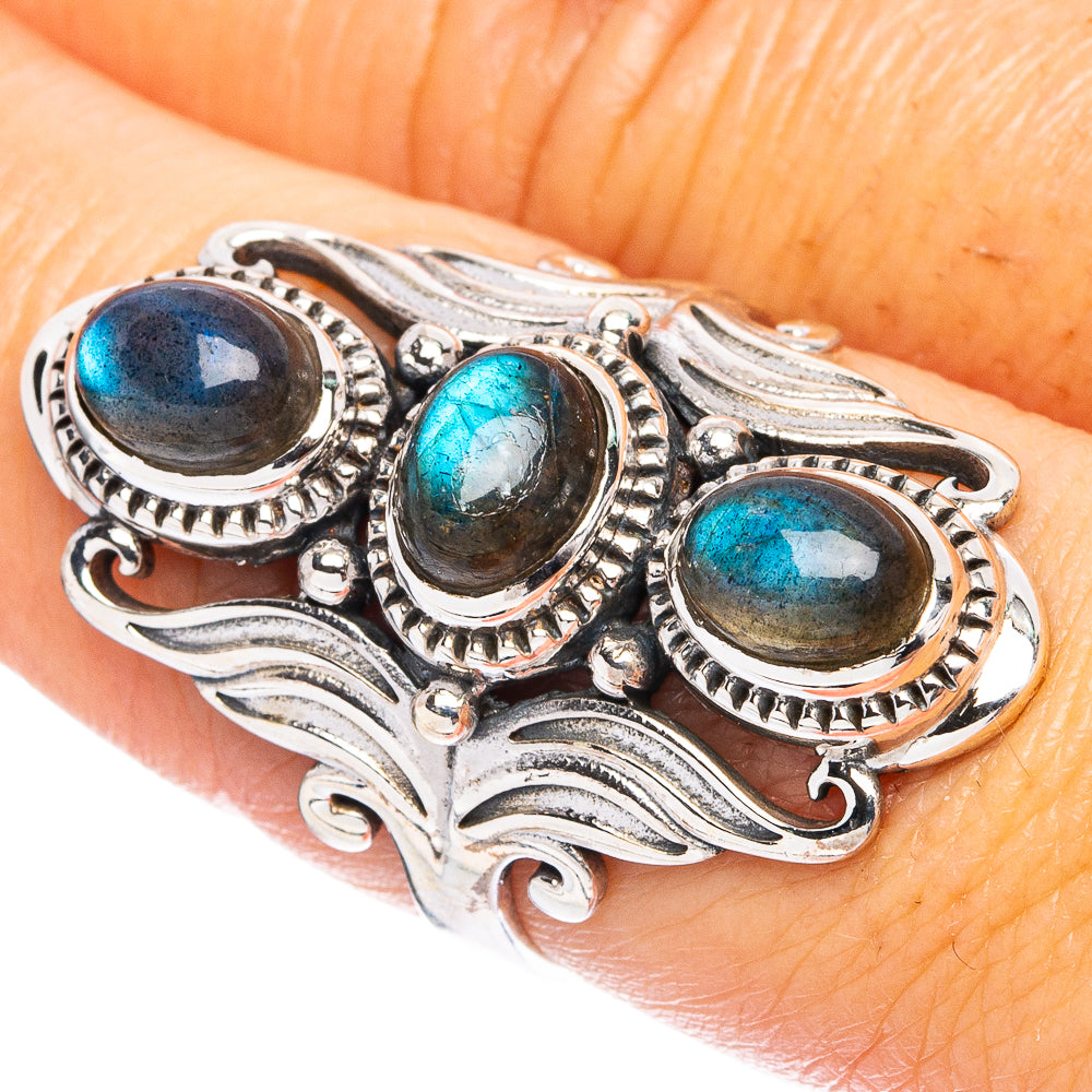 Labradorite Ring Size 8 (925 Sterling Silver) R4755