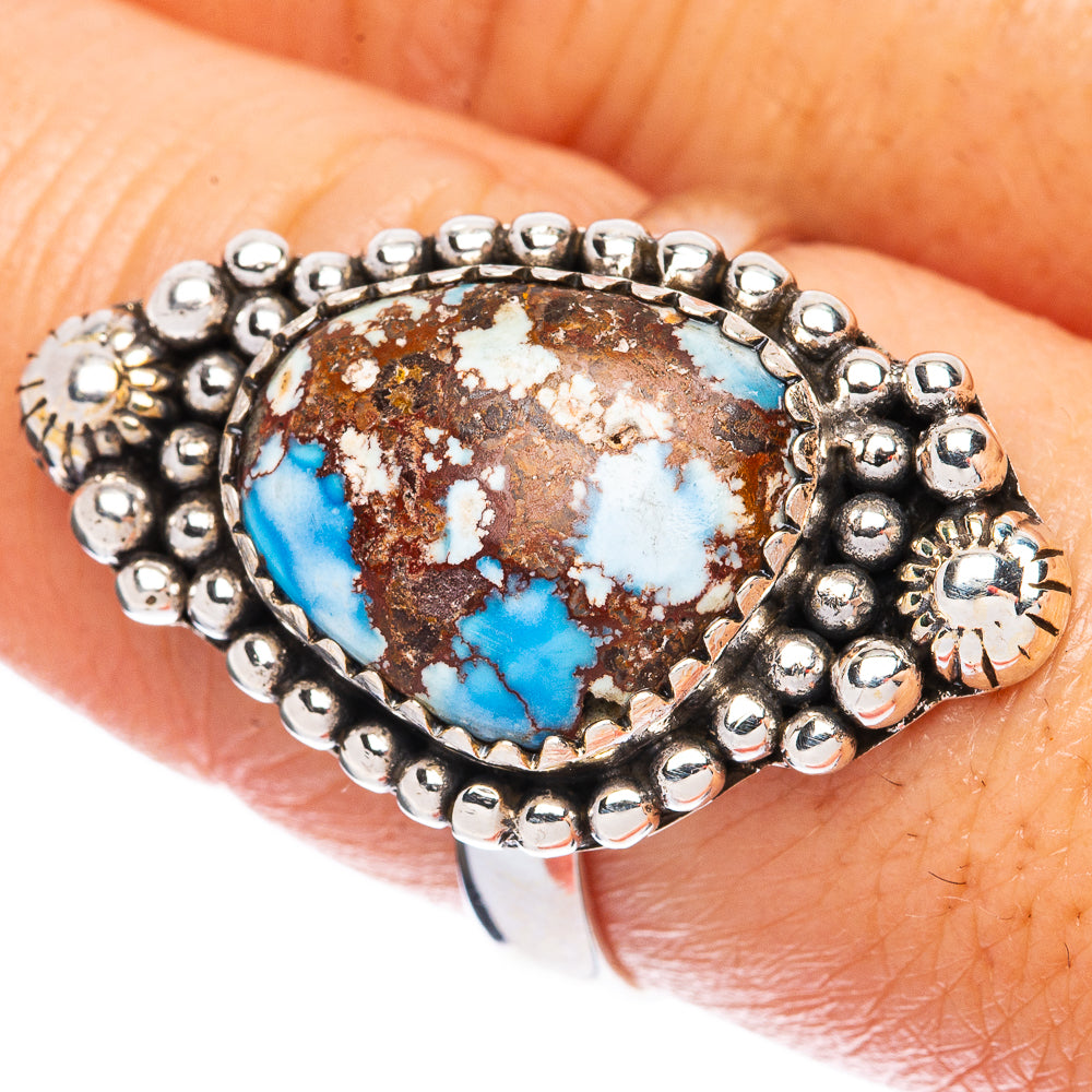 Golden Hills Turquoise Ring Size 9 (925 Sterling Silver) R2776