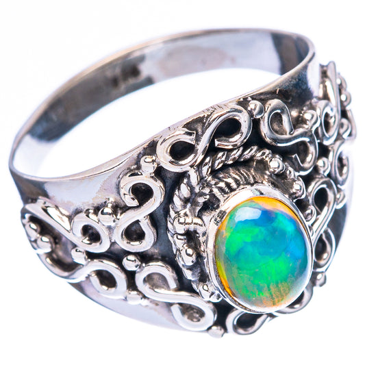 Rare Ethiopian Opal Ring Size 7 (925 Sterling Silver) R4365
