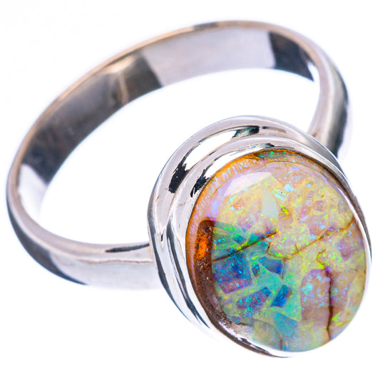 Rare Sterling Opal Ring Size 8 (925 Sterling Silver) R4430