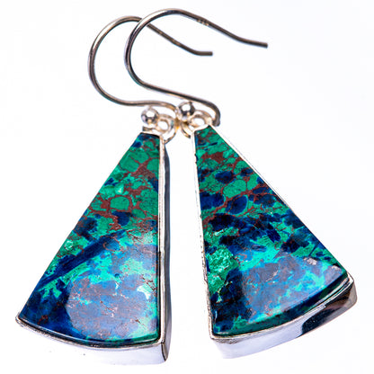 Shattuckite Earrings 1 1/2" (925 Sterling Silver) E432259