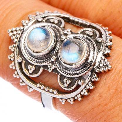 Rainbow Moonstone Ring Size 7.75 (925 Sterling Silver) R146112