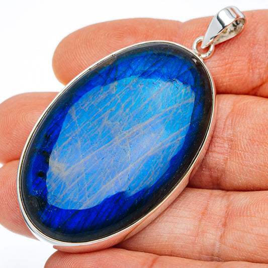 Premium Labradorite Pendant 2 1/4" (.925 Sterling Silver)
