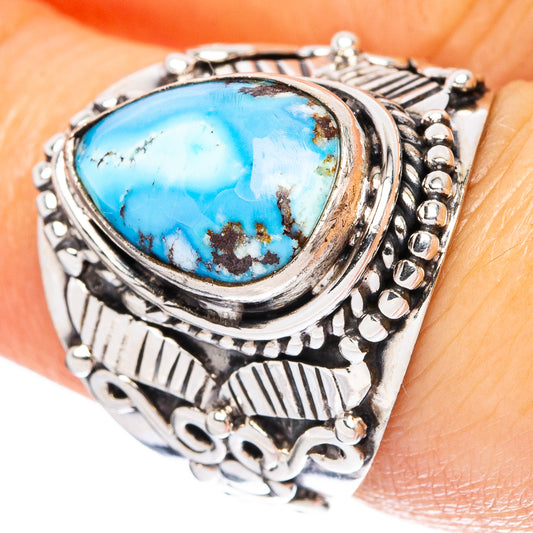 Rare Golden Hills Turquoise Ring Size 7 (925 Sterling Silver) R4609