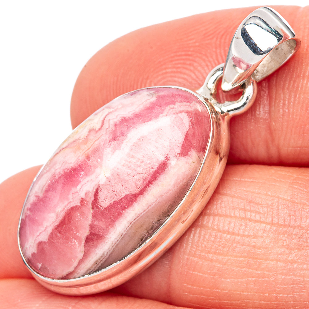 Rhodochrosite Pendant 1 3/8" (925 Sterling Silver) P42790