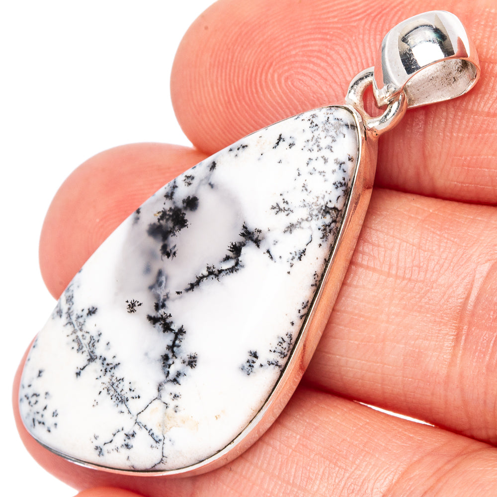 Dendritic Agate Pendant 1 3/4" (925 Sterling Silver) P42875