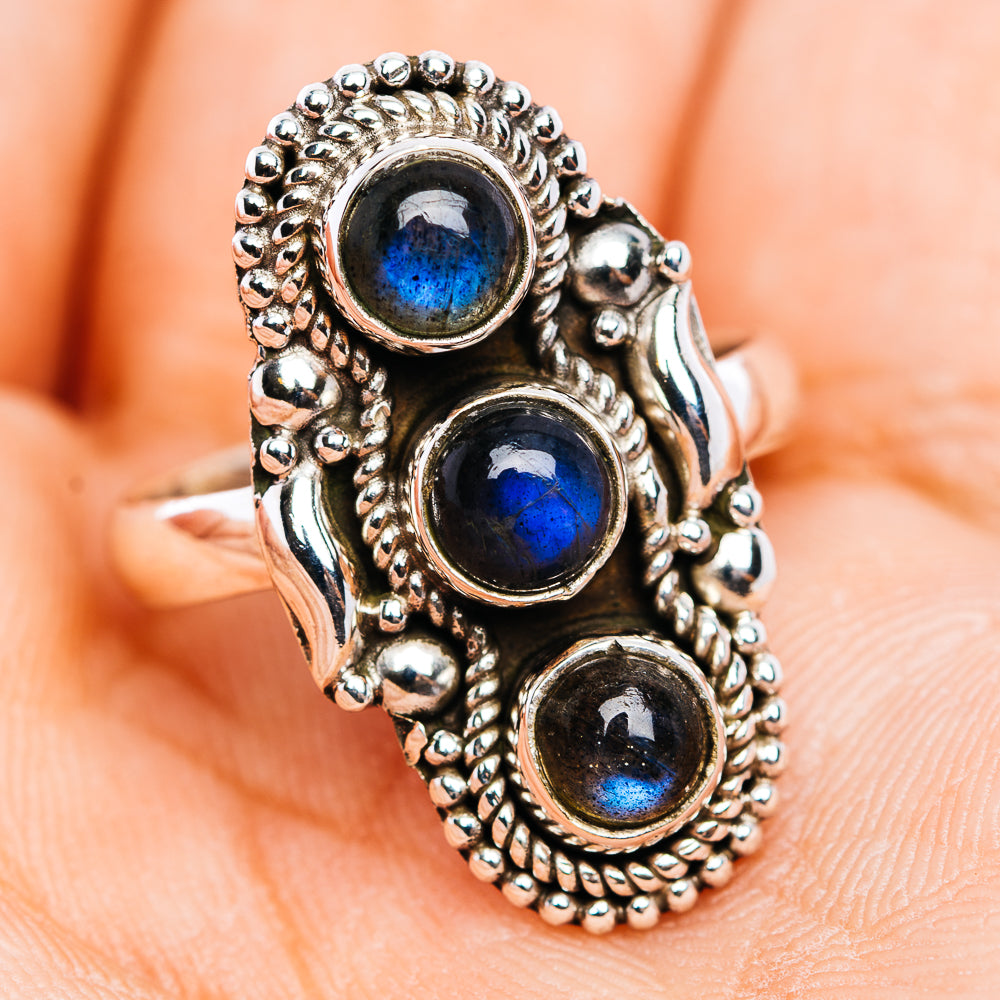 Labradorite Ring Size 6.5 (.925 Sterling Silver)