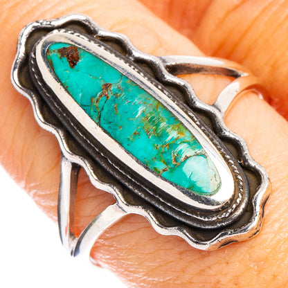 Arizona Turquoise Native Style Ring Size 9.5 (.925 Sterling Silver)