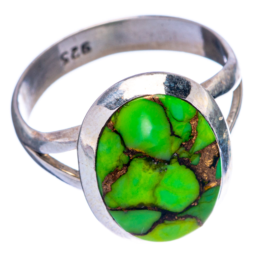 Green Copper Composite Turquoise Ring Size 6.25 (925 Sterling Silver) R146516