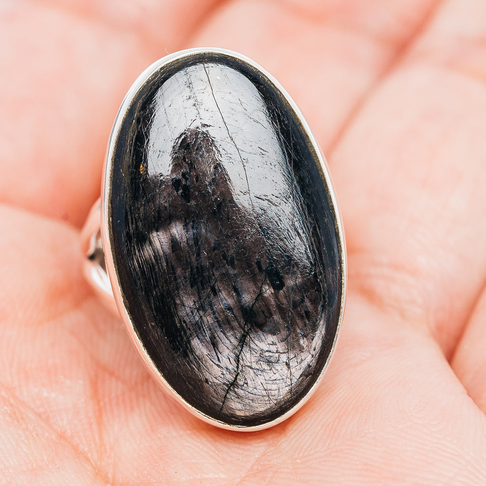 Premium Hypersthene Ring Size 7.25 (.925 Sterling Silver)