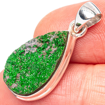 Rare Uvarovite Garnet Pendant 1 1/8" (925 Sterling Silver) P42770