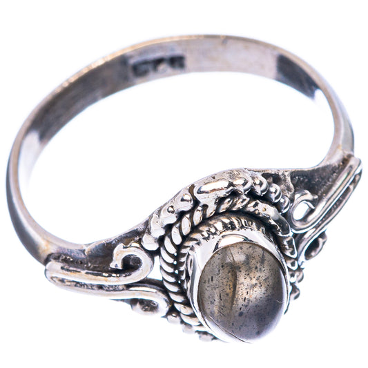 Labradorite Dainty Ring Size 7.75 (925 Sterling Silver) R5938