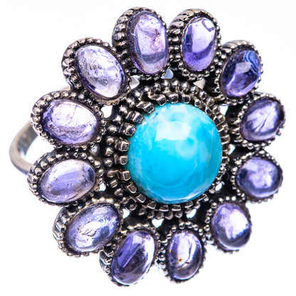 Large Larimar, Tanzanite Ring Size 9.25 (925 Sterling Silver) R141239
