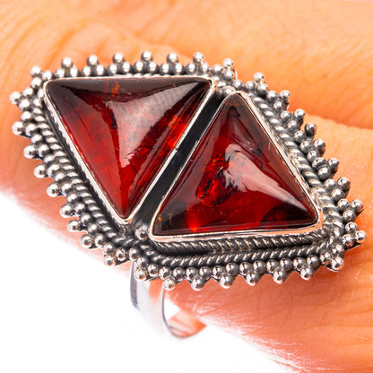 Large Baltic Amber Ring Size 11 (925 Sterling Silver) R141651