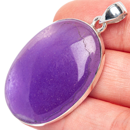 Purple Onyx Pendant 1 3/4" (925 Sterling Silver) P42152