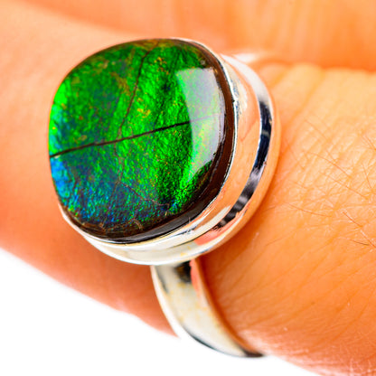 Canadian Ammolite 925 Sterling Silver Ring Size 7.5 (925 Sterling Silver) RING139336