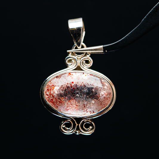 Premium Faceted Lepidocrocite Pendant 1 3/8" (.925 Sterling Silver)