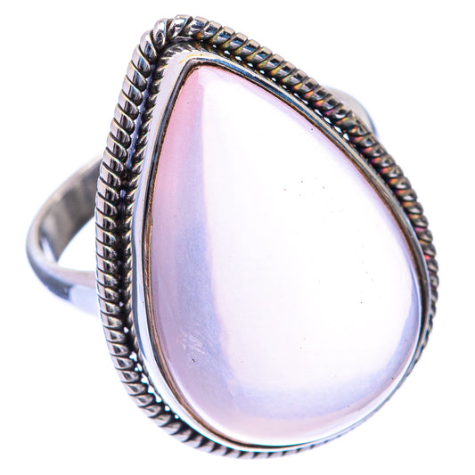 Large Rose Quartz Ring Size 9.25 (925 Sterling Silver) R140853