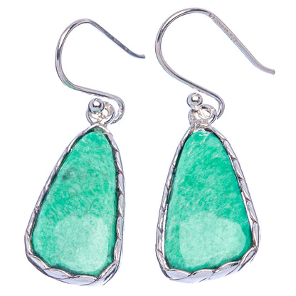 Variscite 925 Sterling Silver Earrings 1 1/2" (925 Sterling Silver) E1990