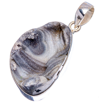 Desert Rose Druzy Pendant 1 3/4" (.925 Sterling Silver)