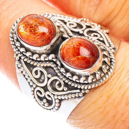 Sunstone Ring Size 7.25 (925 Sterling Silver) R6688