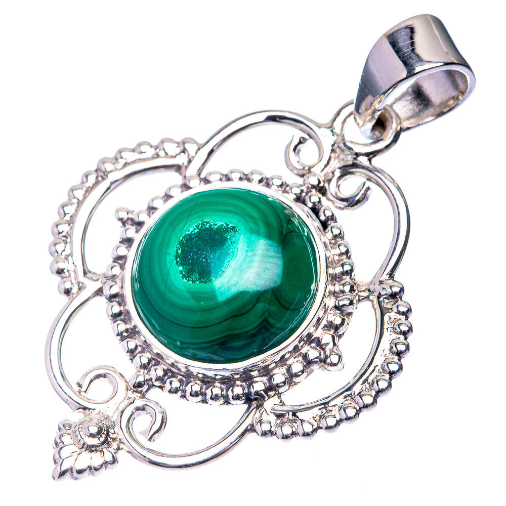 Premium Signature Malachite Pendant 1 1/2" (925 Sterling Silver) P38751