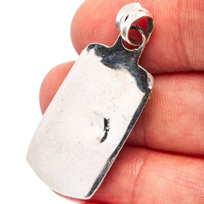 Mohave Turquoise Pendant 1 1/2" (.925 Sterling Silver)