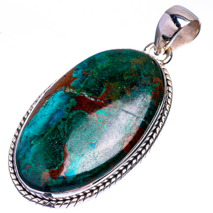 Chrysocolla Pendant 2" (925 Sterling Silver) P38855